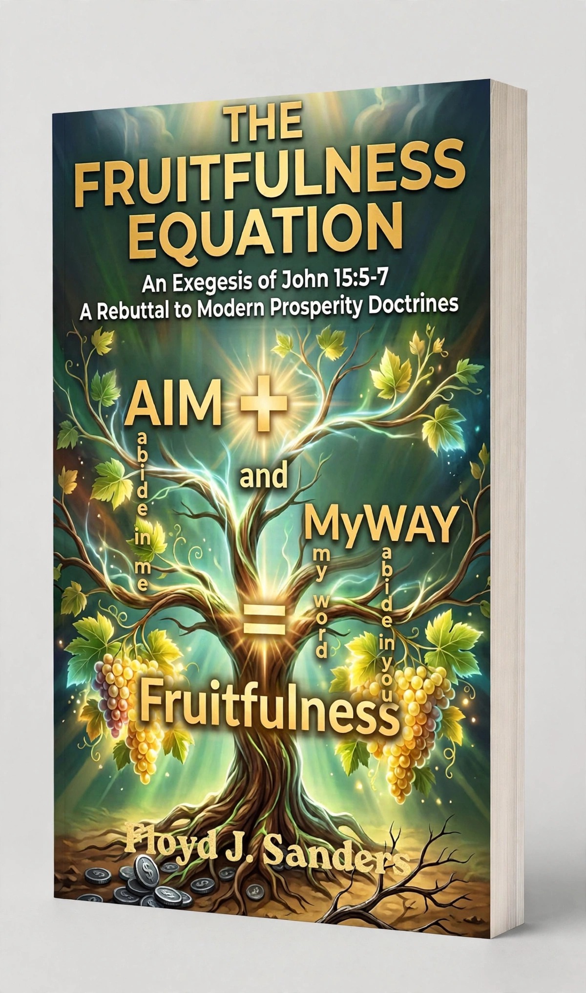 3D paperback mockup of THE FRUITFULNESS EQUATION by Floyd J. Sanders