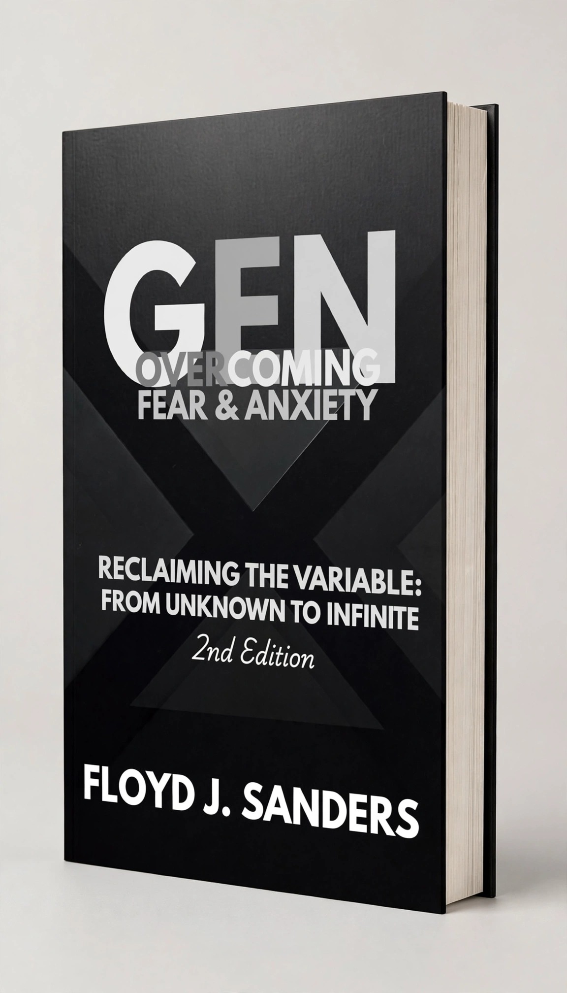 3D paperback mockup of Gen X Overcoming Fear & Anxiety 2nd Edition by Floyd J. Sanders